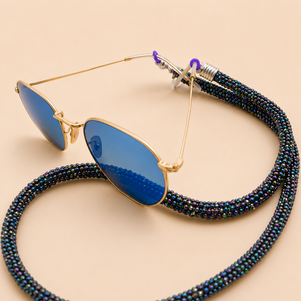Disco Beaded Eyeglass Chain